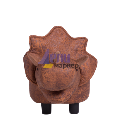 Детска табуретка с ракла - кафяв динозавър