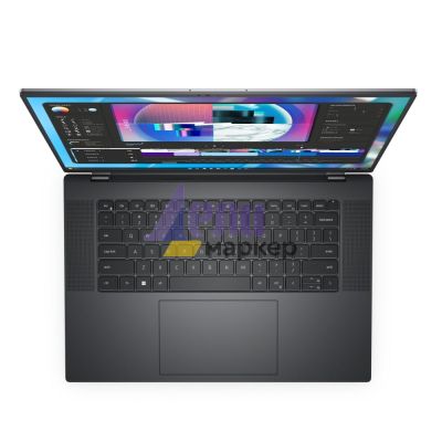 Лаптоп Dell Precision 5680, Intel Core i9-13900H (24MB, 14C,2.6-5.4GHz), 16" OLED touch (3840x2400), WLED DCI-P3 99%, 400 nits, Cam, 32GB (2x16 GB) LPDDR5, 6000MT/s, 1TB M.2 Gen 4 PCIe, NVIDIA RTX 3500 Ada, 12GB GDDR6, Wi-Fi 6/6E, BT, Backlit, Win 11 Pro,