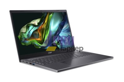 Лаптоп Acer Aspire 5, A515-58P-36JU, Intel Core i3-1315U (3.3GHz up to 4.50GHz, 10MB), 15.6" FHD (1920 x 1080) IPS SlimBezel, 16 GB LPDDR5, 512GB PCIe NVMe SSD, Intel UMA, Wifi 802.11AX, BT, HD Cam+mic, No OS, Gray
