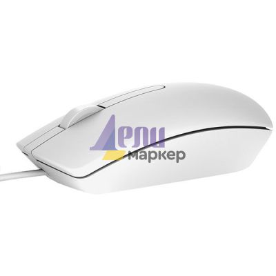 Мишка Dell MS116 Оптична, USB, Бяла
