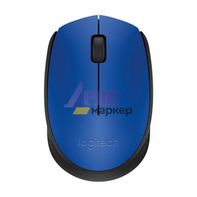 Мишка Logitech M171 Безжична оптична, USB, Синя