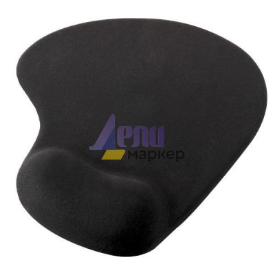 Подложка за мишка ергономична с гел @Work черна