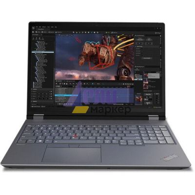 Лаптоп Lenovo ThinkPad P16 G2 Intel Core i9-13980HX(up to 5.6GHz, 36MB), 32GB (16+16) DDR5 5600MHz, 1TB SSD, 16" WQXGA (2560x1600) IPS AG, NVIDIA RTX 2000 Ada/8GB, FHD&IR Hybrid Cam, Color Calibration, Backlit KB, WLAN, BT, SCR, FPR, Win11Pro, 3Y