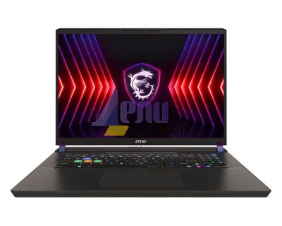 Лаптоп MSI Vector 17 HX A13VHG, i9-13980HX (24C/32T, 36 MB), 17" 16:10 FHD+ (1920x1200), 165hz, 100% sRGB, RTX 4080 12GB GDDR6, HM770, 32GB DDR5 (2x16), 1TB NVMe PCIe SSD Gen4x4, Per-Key RGB KBD by SteelSeries, Windows 11 Home, Intel Wi-Fi 6E , Cosmos Gra