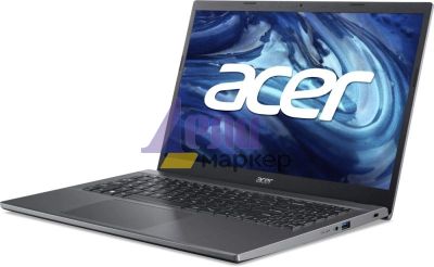 Лаптоп Acer Extensa EX215-55-51E7, Intel Core i5 1235U (up to 4.4GHz, 12MB), 15.6" FHD (1920x1080) IPS SlimBezel AG, Cam&Mic, 16GB DDR4, 512GB SSD PCIe, Intel UMA Graphics, 802.11ax + BT, HDD upgrade kit, No OS, Gray