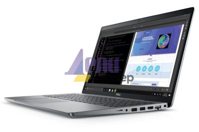 Лаптоп Dell Precision 3580, Intel Core i7-1370P vPro (24MB, 14Cores, 1.9 - 5.2 GHz Turbo), 15.6" FHD (1920x1080), 250 nits, FHD Cam, 16GB, 2x8GB 5200MT/s DDR5, 512GB, M.2 2230, Gen 4, NVIDIA RTX A500, 4GB GDDR6, Wi-Fi 6E, BT, FPR, Backlit, Win 11 Pro, 3Y