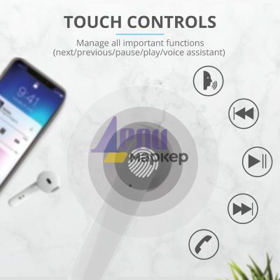 Слушалки TRUST Primo Touch Bluetooth Earphones White