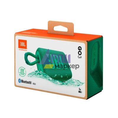 Тонколони JBL GO 3 ECO GRN Portable Waterproof Speaker
