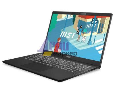 Лаптоп MSI Modern 15 H C13M, 15.6" FHD (1920x1080), 60Hz, IPS, i7-13700H (14C/20T, Max 5.00 GHz), Iris Xe Graphics, 16GB DDR4 (2x8GB 3200MHz), 512GB NVMe SSD Gen4x4, Intel WiFi 6E, backlight KBD(White), Windows 11 Home Advanced, 3 cell 53.5Whr, 2Y, Classi