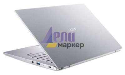 Лаптоп Acer Swift 3, SF314-43-R0W7, AMD Ryzen 7 5700U (1.8GHz up to 4.3GHz, 12MB) 14" IPS FHD ComfyView (1920x1080), 16GB DDR4, 512GB PCIe SSD, AMD Radeon, WiFi 6AX+BT, HD Cam, FPR, Silver, No OS