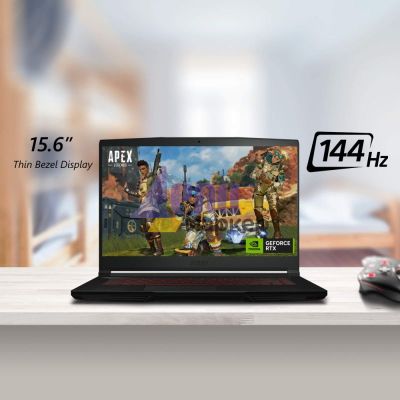 Лаптоп MSI Thin GF63 12VF, i7-12650H (10C/16T up to 4.70 GHz, 24 MB), 15.6" 1920x1080 AG, 144Hz, IPS, 16GB DDR4 (8GBx2 3200MHz), 512GB PCIe SSD, RTX 4060 8GB GDDR6, 1x 2.5" FREE, Intel WiFi 6, BT5.2, 3 cell, 52.4Whr, Red Backlit KBD, Black+MSI Gaming Head