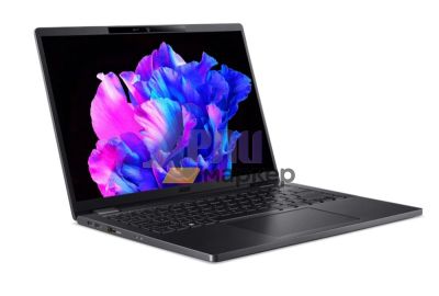 Лаптоп Acer Travelmate TMP614-53-TCO-731F, Core i7-1355U, (3.7GHz up to 5.0Ghz, 12MB), 14" (1920x1200) IPS, 32GB, 1TB SSD, Intel UMA, FHD cam, WWAN FM350-GL (5G), SD, FPR, Wi-Fi 6E, BT, KB, Win 11 Pro, Black+Acer 7in1 Type C dongle+Acer 14" Slim 3in1 Back