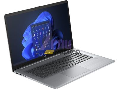 Лаптоп HP 470 G10 Asteroid Silver, Core i7-1355U(up to 5GHz/12MB/10C), 17.3" FHD IPS AG 300nits, 16GB 3200Mhz 1DIMM, 512GB PCIe SSD, WiFi 6 + BT 5.3, Backlit Kbd, 3C Batt, Free DOS, 2Y Warranty