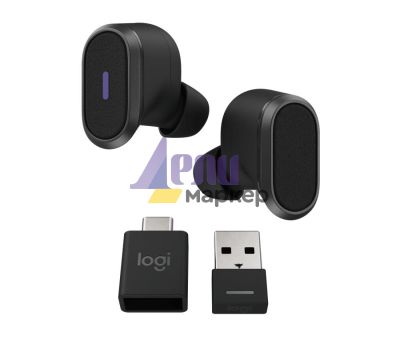 Слушалки Logitech Zone True Wireless-GRAPHITE-2.4GHZ/BT-PLUGC-EMEA-BTC