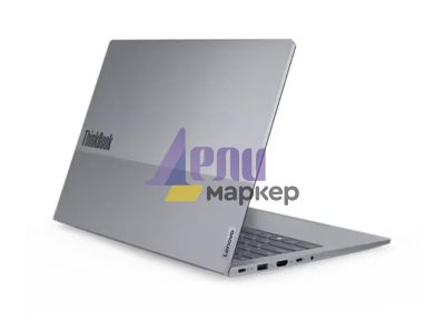 Лаптоп Lenovo ThinkBook 14 G6 Intel Core i5-1335U (up to 4.6GHz, 12MB), 16GB DDR5 5200MHz, 512GB SSD, 14" WUXGA (1920x1200) IPS AG, Intel Iris Xe Graphics, WLAN, BT, FHD&IR Cam, Backlit KB, Arctic Grey, FPR, 3 cell, DOS, 3Y CCI