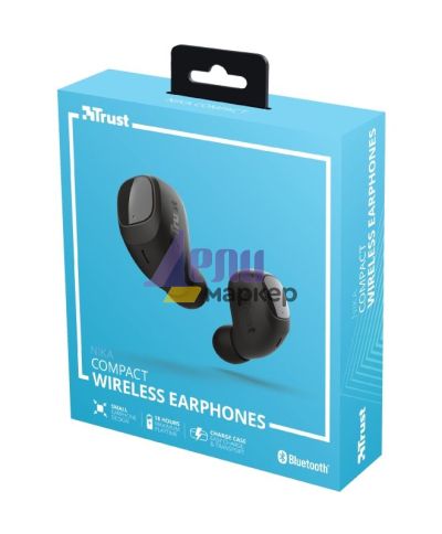 Слушалки TRUST Nika Compact Bluetooth Earphones Black