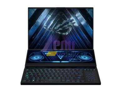 Лаптоп Asus ROG Zephyrus Duo 16 GX650PI-NM011X, AMD Ryzen 9 7945HX , 16"WQXGA (2560 x 1600,16:10) 240Hz, 32GB DDR5 4800Mhz(2*16), 2TB PCIe 4. RTX 4070  8GB GDDR6,Wi-Fi 6E(802.11ax), Backlit Chiclet Keyboard Per-Key RGB, Windows 11 Pro, Black