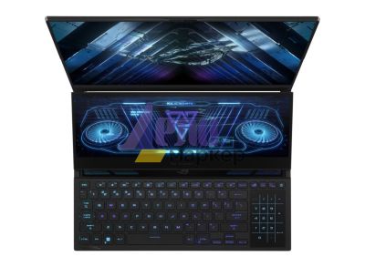 Лаптоп Asus ROG Zephyrus Duo 16 GX650PI-NM011X, AMD Ryzen 9 7945HX , 16"WQXGA (2560 x 1600,16:10) 240Hz, 32GB DDR5 4800Mhz(2*16), 2TB PCIe 4. RTX 4070  8GB GDDR6,Wi-Fi 6E(802.11ax), Backlit Chiclet Keyboard Per-Key RGB, Windows 11 Pro, Black
