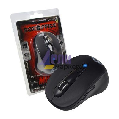 Мишка ROXPOWER ROXOFFICE LK-313 Безжична оптична, USB, Черна