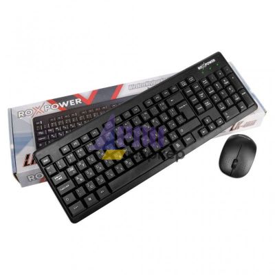 Клавиатура и мишка ROXPOWER LK-4010 Безжични, USB, Черни