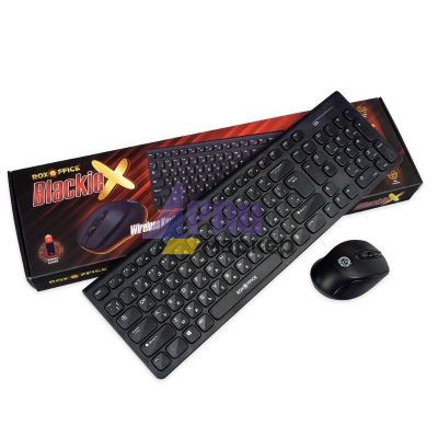 Клавиатура и мишка ROXPOWER BLACKIE X Безжични, USB, Черни