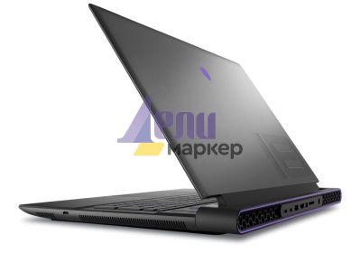 Лаптоп Dell Alienware m18 R2, Intel Core i9 14900HX (24-Core, 36MB L3 Cache, up to 5.8GHz), 18" QHD+ (2560x1600) 165Hz, 3ms, FHD IR Cam, 64 GB: 2x32 GB, DDR5, 5200 MT/s, 2TB, M.2, PCIe NVMe SSD, RTX 4090 16GB GDDR6, Wifi 7 , BT, Win11 Pro, Dark Metallic M