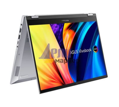 Лаптоп Asus Vivobook S Flip OLED TN3402QA-OLED-KN721W,AMD Ryzen 7 5800H (3.2GHz up to 4.4GHz, 16MB), 14``OLED ,WQ+ BEND GL 400NITS(HDR) , DDR4 16GB( 8 ON BD.),512GB PCIEG3 SSD, Windows 11 , Num Pad,IlimKbd