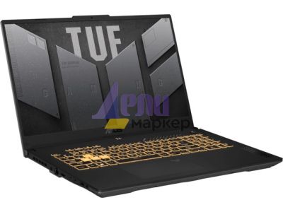 Лаптоп Asus TUF F17 FX707ZC4-HX014, Intel i5-12500H,2.5GHz, 17.3" FHD AG (1920x1080)144Hz,16GB DDR4 3200MHz (2x8 GB), 512GB SSD M.2,RTX 3050 GDDR6, WiFi 6, RGB Illum. Kbd, no OS, Mecha Gray