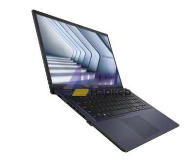 Лаптоп Asus ExpertBook B1 B1502CVA-BQ2365, Intel Core I5-1335U, 15.6" FHD IPS(1920x1080), Intel Iris Xe Graphics, 16GB DDR4 on BD. (1 slot free), 512GB M.2 NVMe,VGA,HDMI,RJ45,NO OS, Black