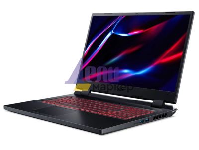 Лаптоп Acer Nitro 5, AN517-42-R3FW, AMD Ryzen 7 6800H (3.2GHz up to 4.7GHz,16MB),17.3" QHD (2560 x 1440) IPS 165Hz SlimBezel, 16GB DDR5 , 1024GB NVMe SSD, RTX 3060 6GB GDDR6, Cam&Mic.,WIFI 6E 2X2 BT, RGB Backlit kbd, No OS, Black