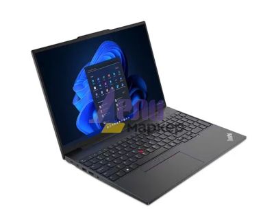 Лаптоп Lenovo ThinkPad E16 G2 Intel Core Ultra 5 125H (up to 4.50 GHz), 32GB (2x16 GB) DDR5-5600MHz, 1TB SSD, 16" WUXGA (1920x1200), IPS, AG, Intel Arc Graphics, FHD RGB/IR Hybrid Cam, WLAN, BT, FPR, Backlit KB, Linux Ubuntu, 3Y Premier