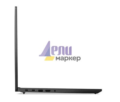 Лаптоп Lenovo ThinkPad E16 G2 Intel Core Ultra 5 125H (up to 4.50 GHz), 32GB (2x16 GB) DDR5-5600MHz, 1TB SSD, 16" WUXGA (1920x1200), IPS, AG, Intel Arc Graphics, FHD RGB/IR Hybrid Cam, WLAN, BT, FPR, Backlit KB, Linux Ubuntu, 3Y Premier