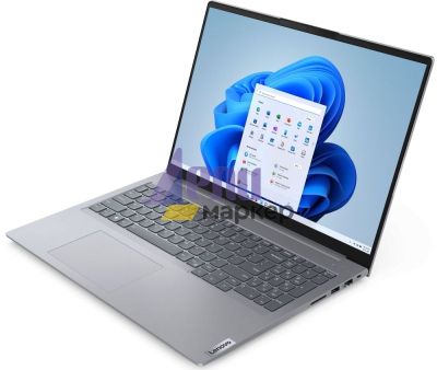 Лаптоп Lenovo ThinkBook 16 G6 AMD Ryzen 5 7430U (up to 4.3GHz, 16MB), 32GB (16+16) DDR4 3200MHz, 1TB SSD, 16" WUXGA (1920x1200) IPS AG, AMD Radeon Graphics, 1080p&IR Cam, WLAN, BT, Backlit KB, FPR, Arctic Grey, DOS, 3Y