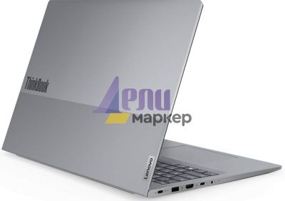 Лаптоп Lenovo ThinkBook 16 G6 AMD Ryzen 5 7430U (up to 4.3GHz, 16MB), 32GB (16+16) DDR4 3200MHz, 1TB SSD, 16" WUXGA (1920x1200) IPS AG, AMD Radeon Graphics, 1080p&IR Cam, WLAN, BT, Backlit KB, FPR, Arctic Grey, DOS, 3Y