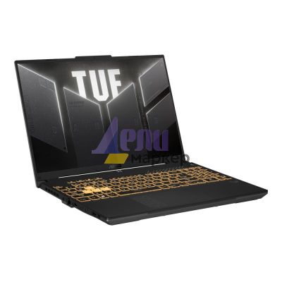 Лаптоп Asus TUF F16 FX607JV-N3109, i7-13650HX 2.4 GHz (24M  Cache, up to 4.9 GHz, 14 cores), 16" FHD+ (1920x 1200) 16:10,165z,16GB DDR5 ,1TB PCIe 4.0,RTX 4060 8GB GDDR6, Wi-Fi 6(802.11ax)Backlit Chiclet Keyboard 1-Zone RGB, no OS, Mecha Gray
