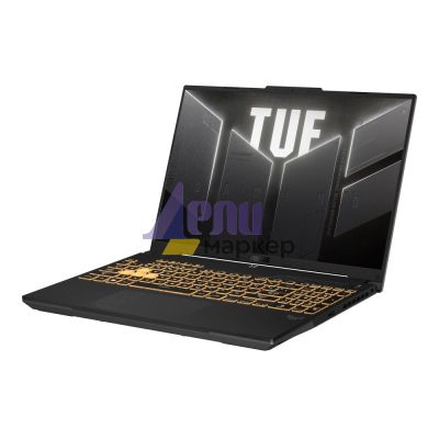 Лаптоп Asus TUF F16 FX607JV-N3109, i7-13650HX 2.4 GHz (24M  Cache, up to 4.9 GHz, 14 cores), 16" FHD+ (1920x 1200) 16:10,165z,16GB DDR5 ,1TB PCIe 4.0,RTX 4060 8GB GDDR6, Wi-Fi 6(802.11ax)Backlit Chiclet Keyboard 1-Zone RGB, no OS, Mecha Gray