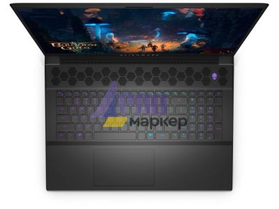 Лаптоп Dell Alienware m18 R2, Intel Core i9 14900HX (24-Core, 36MB L3 Cache, up to 5.8GHz), 18" QHD+ (2560x1600) 165Hz, 3ms, FHD IR Cam, 32GB, DDR5, 5600 MT/s, 1TB, M.2, SSD, RTX 4080 12GB GDDR6, Wifi 7, BT, Win11 Pro, Dark Metallic Moon+ Dell Alienware A