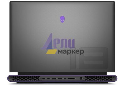 Лаптоп Dell Alienware m18 R2, Intel Core i9 14900HX (24-Core, 36MB L3 Cache, up to 5.8GHz), 18" QHD+ (2560x1600) 165Hz, 3ms, FHD IR Cam, 32GB, DDR5, 5600 MT/s, 1TB, M.2, SSD, RTX 4080 12GB GDDR6, Wifi 7, BT, Win11 Pro, Dark Metallic Moon+ Dell Alienware A