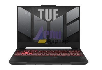 Лаптоп Asus TUF A15 FA507NU-LP116,AMD Ryzen5 7535HS/H,15.6" FHD (1920x1080)144 Hz,16GB DDR5 4800(2*8),1TB M.2 SSD,RTX 4050 4GB GDDR6,Wi-Fi 6(802.11ax),Backlit Chiclet Keyboard 1-Zone RGB, no OS, Graphite Black