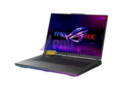 Лаптоп Asus ROG Strix G16 G614JU-N3136, Intel i7-13650HX 2.6 GHz , 16" FHD+ 16:10 (1920 x 1200, WUXGA) 165HZ,16GB DDR5 4800MHz (2x8GB), 512GB PCIe4. RTX4050  6GB GDDR6 , Wi-Fi 6E(802.11ax) , Backlit Chiclet Keyboard 4-Zone RGB, NO OS, Eclipse Gray