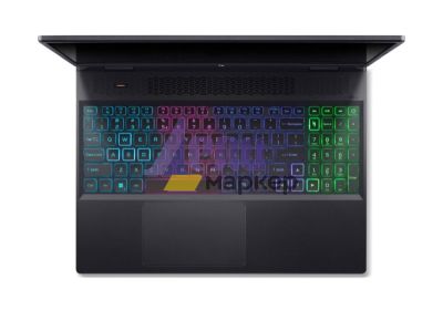 Лаптоп Acer Nitro AN16-42-R70N, AMD Ryzen 7 8845HS with AI (Up to 5.1GHz, 16MB), 16" 165Hz IPS WQXGA, 16GB DDR5, 1024GB NVMe SSD, M.2 (slot free), RTX 4060 8GB GDDR6, MicroSD Card Reader, HD Cam&Mic.,WIFI6E+BT, Backlit kbd, No OS, Black